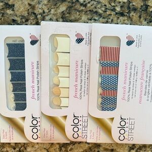Color Street Patriotic and French Manicure Nail Strips